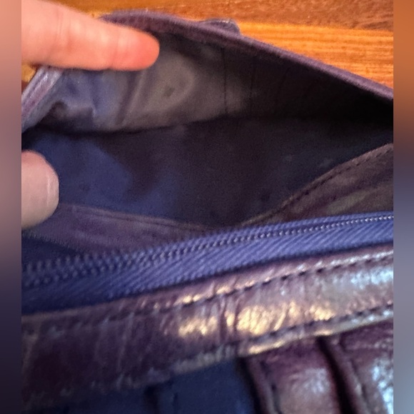 Sold Long Live Vintage Fossil Wallet Blue Lambskin - Picture 6 of 9